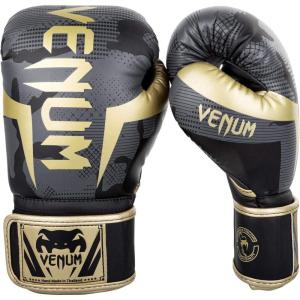 imageVenum Elite Boxing GlovesDark camoGold