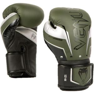 imageVenum Elite Boxing GlovesKhakiSilver