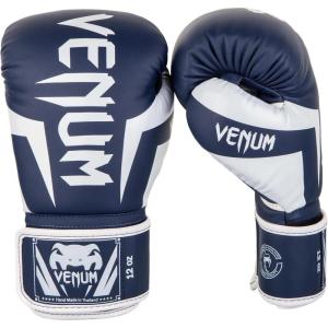 imageVenum Elite Boxing GlovesWhiteNavy Blue