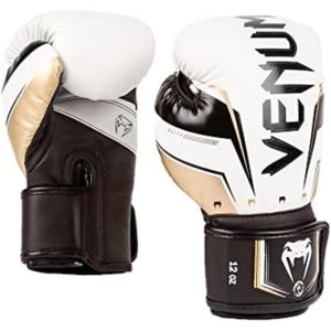 imageVenum Elite Evo Boxing GlovesWhiteGoldBlack